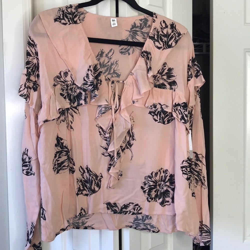 BP Floral v-neck blouse NWT
